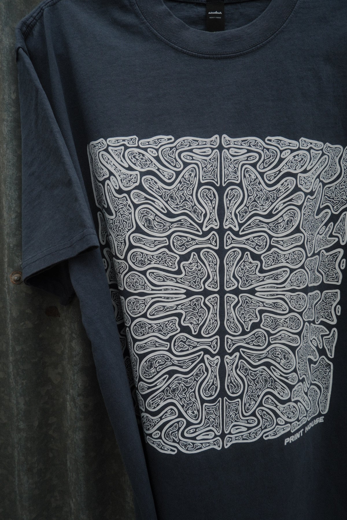 Mitochondria Tee - Heavy Faded Blue
