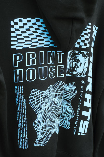 Article BR-4T Relax Zip Hoody - Black & Electric Blue