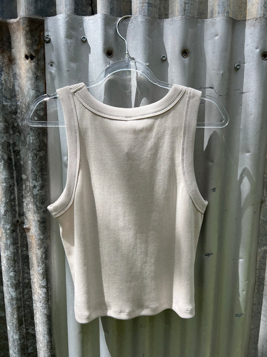 The OG Organic Crop Tank - Bone