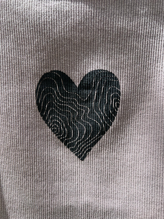 The Heartline Bling Organic Crop Tank